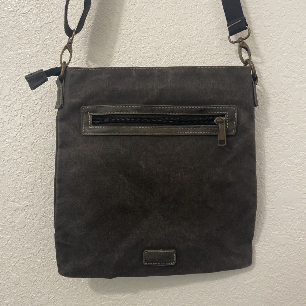 Cargoit Brown Canvas Crossbody Bag Handbag Travel Purse Coated Canvas